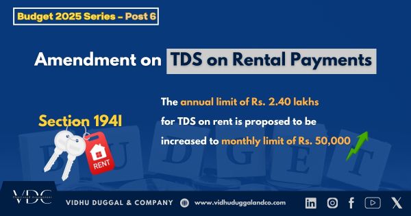 TDS on Rent – Key Amendment in Section 194I